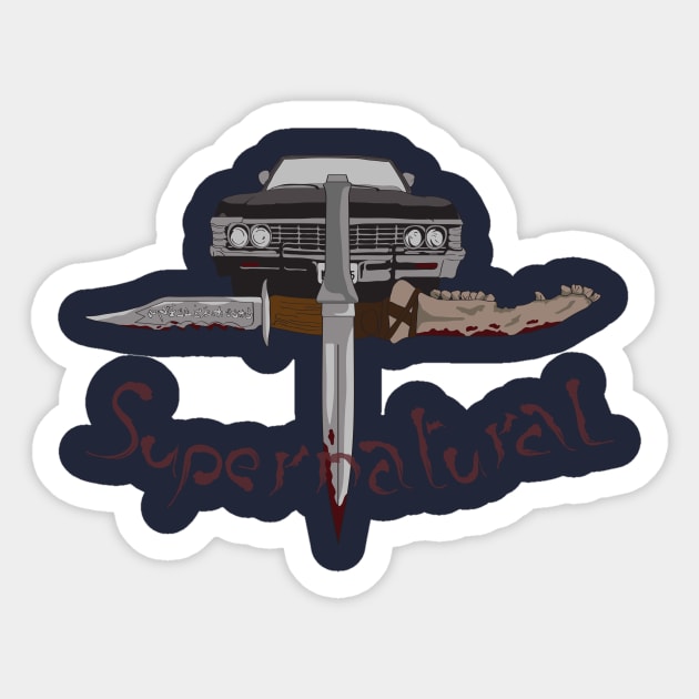 Supernatural Weapons Sticker by bobygates